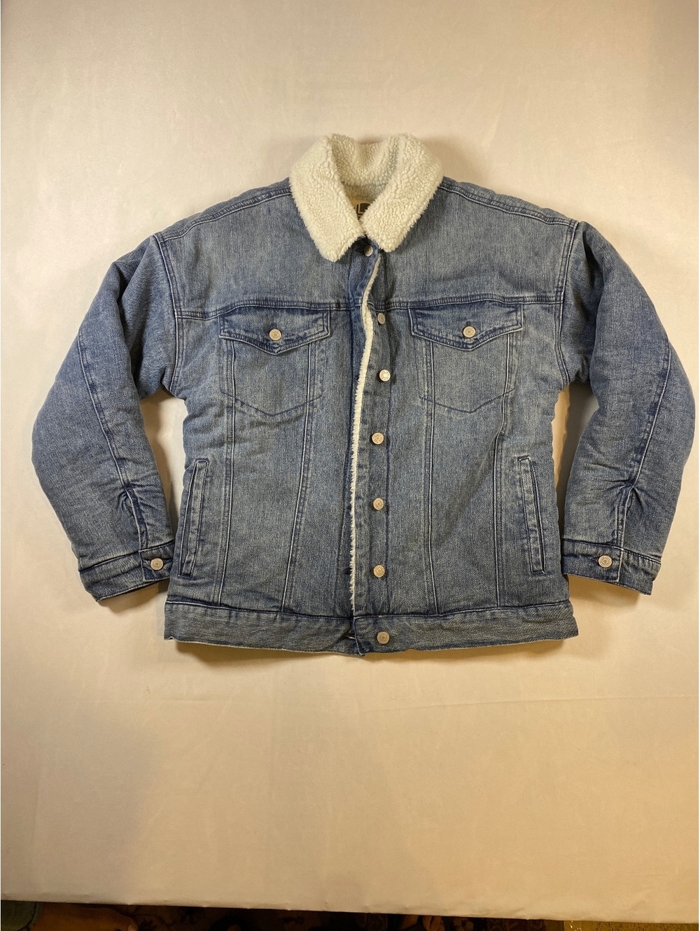 Hoodlamb By Hemp Tailor women Denim Sherpa Size L